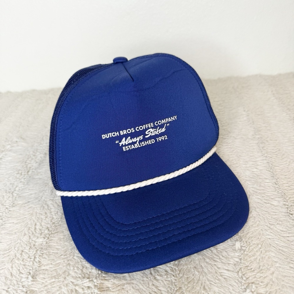 Dutch Bros Coffee Blue Rope SnapBack Trucker Hat 'Always Stoked'‎